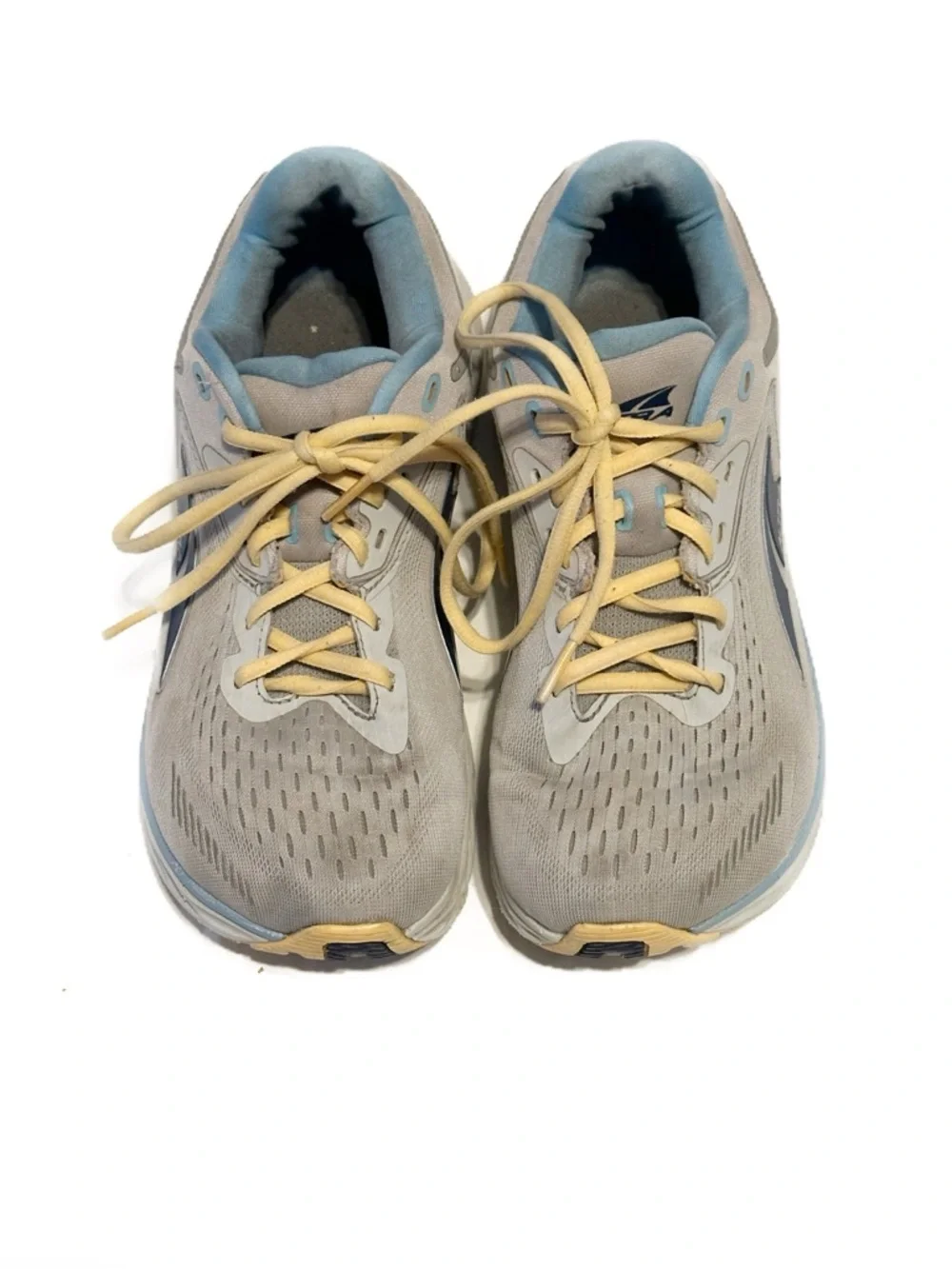 Altra Via Olympus Road Running Shoe in Light Gray and Blue